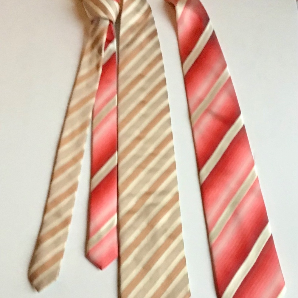 2. Cerutti 1886 striped all silk / soie ties made in France 🇫🇷